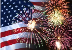 We wish our American friends a happy Independence Day 4Th july fireworks-american-flag